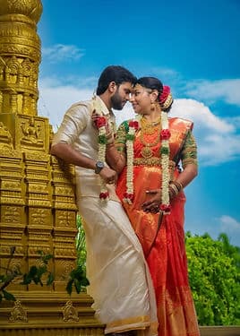 Traditional Golden Carriage and Couple